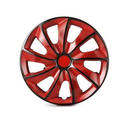 Altertrim 15 in Univ Hubcaps, Snap-On, (Blk & Red Lacq), 4PK CHB-5084-BRB-15