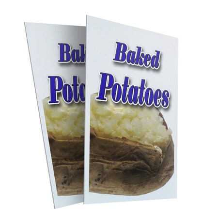 Signmission Baked Potato, Plastic Signs Only 24 Inch x 36 Inch, Corrugated Plastic, 2PK CSB-2436-2PACK-Baked Potato