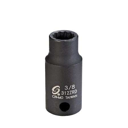 Sunex 3/8 in Drive 3/8 in 12Pt Semi-Deep Impact Socket 312ZRD