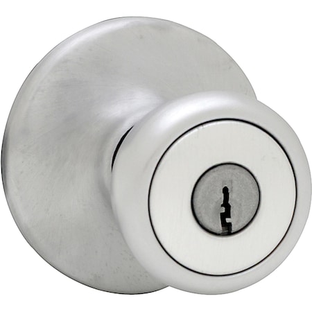 Kwikset Entry Knobs Mobile Home Satin Chrome 1-3/4 in Satin Chrome 94002-824