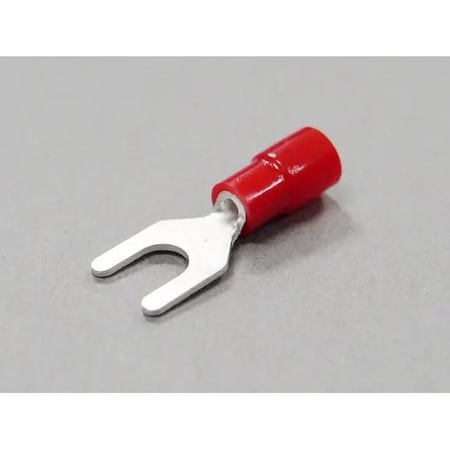 Nichifu Eco-Friendly Polycarbonate Insulated Spade Terminals, Stud 8, AWG 22-16 TMEX 1.25Y-4L-RED