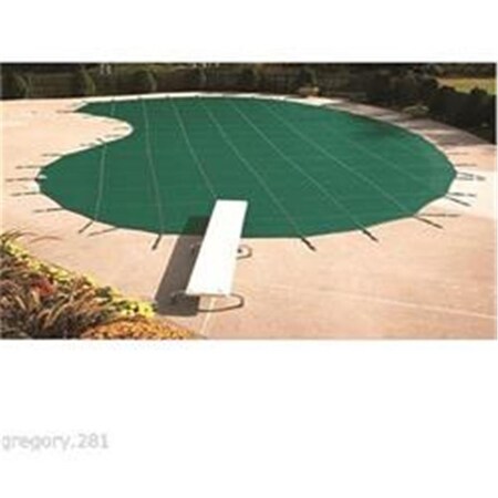 Hinspergers 16 x 32 ft. Aqua Master Solid Pool Mesh Cover - Green DGSAMD163258S