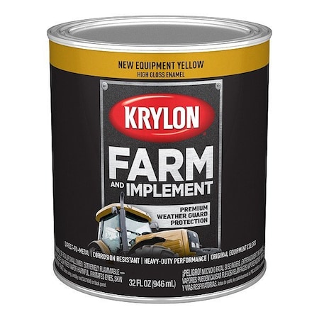 Krylon Acrylic Coating, High Gloss, New Equipment Yellow K02037008