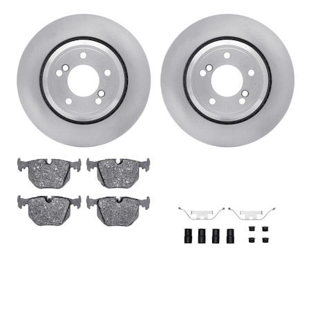 Dynamic Friction Co DFC Rotors with EURO 5000 Ceramic Brake Pads includes Hardware 6612-31189