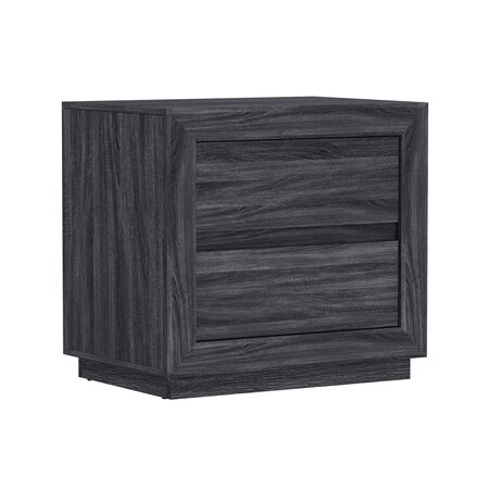 Manhattan Comfort Soren 26 in Nightstand in Charcoal Gray (2-Drawer) NS1773-3