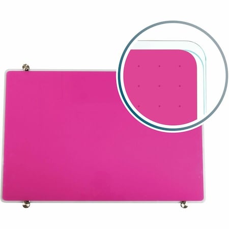Floortex Board and wall fixing, 40 in, Tempered Glass Frame, Violet FCVGM3040VG