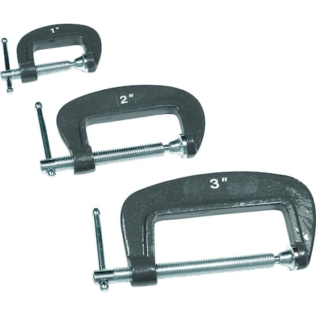 Performance Tool 3-Piece C-Clamp Set W86012