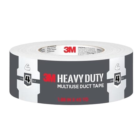 3M Duct Tape, Heavy-Duty, 45 yd L, 1.88 in W, White 2145-WH