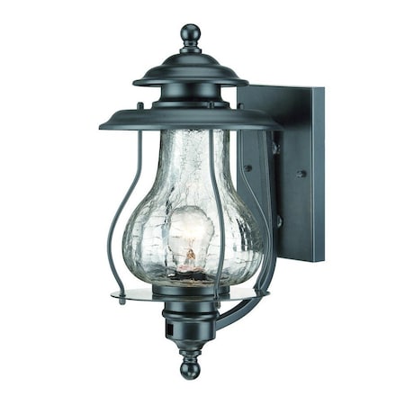 Homeroots Matte Black Oil Lantern Wall Light 398631