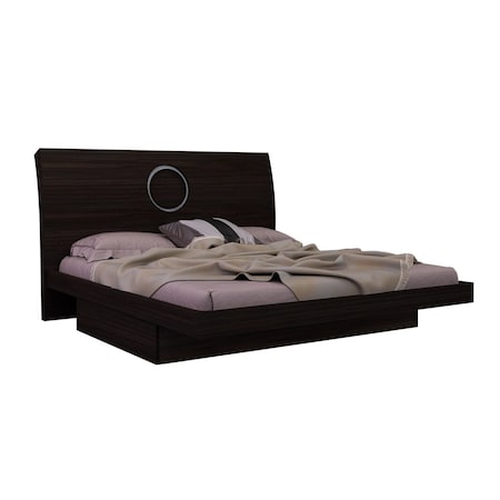 Homeroots Brown Wood King Bed Frame 343918