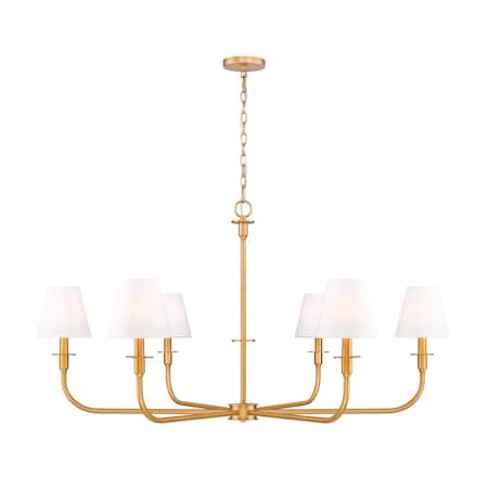Z-Lite Tova Rubbed Brass 6 Light Chandelier 3049-45RB