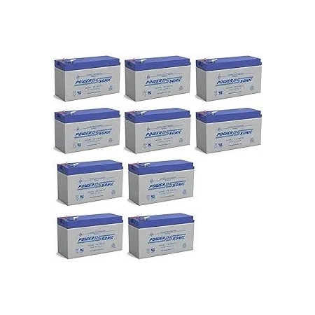 Power-Sonic PS-1290F2 12V 9Ah F2 AGM Rechargeable Batteries, 10PK PS-1290 F2