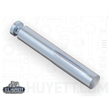 Huyett Type G Grooved Pin, Zinc Plated Low Carbon Steel, 0.188 in Dia x 0.185 in Small End Dia x 1.250 in L GP-0187-1250-G