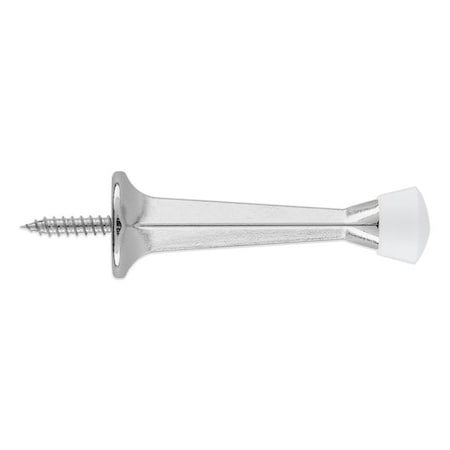 National Hardware V243 Series Rigid Door Stop, 2-29/32 in Projection, Zinc, Chrome N830-539