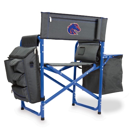 Picnic Time Family Of Brands NCAA Boise State Broncos Fusion Camping Chair with Side Table and Soft Cooler 807-00-639-704-0