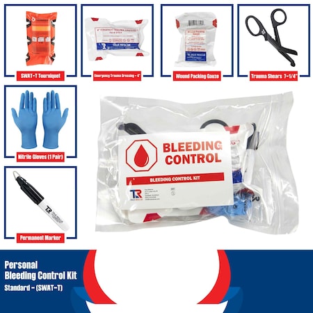 True Rescue Personal Bleeding Control Kit, Standard with SWAT-T TRBC3-S-SWATT