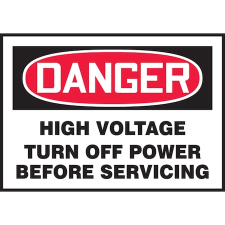 Accuform Danger Safety Label LELC103XVE
