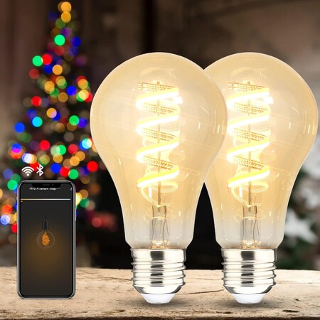 Homevenus Smart Edison Bulbs A67 E26 6W Dimmable Tunable Warm White 2100-5000K APP Control, 2PK SY-TF2CA67-02