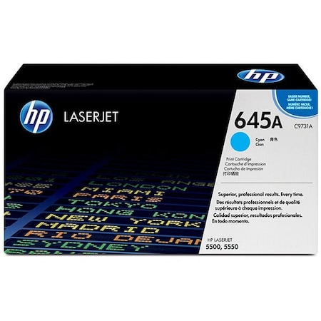 Hp 645A (C9731A) Cyan Original LaserJet Toner Cartridge (12,000 Yield) C9731A