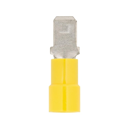 Auveco Bulk Solderless Term 1/4in Male Quick Connector 12/10 Gauge, 25PK 12156
