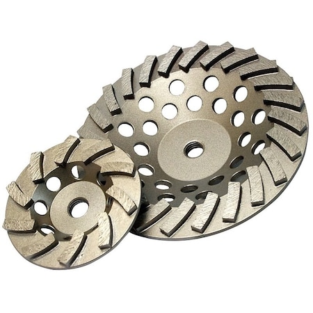 Diamond Products DIAMOND PRODUCTS 22474 Deluxe-Cut Turbo Cup Grinder, 5/8-11 in Arbor, Diamond, 7 in Dia 22474