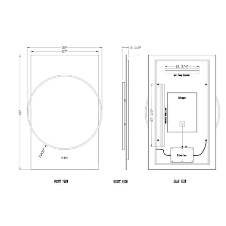 Euf Trails, Mirror, 30"X46", Matte Black, Rectangle 50895-021