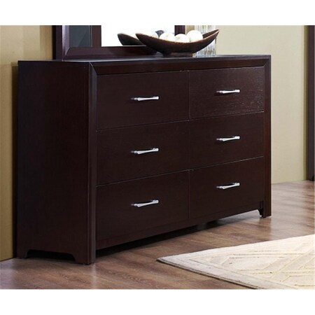 Home Elegance Edina Dresser in Brown Espresso 2145-5