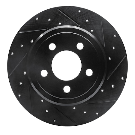 Dynamic Friction Co DFC Brake Rotor - Drilled and Slotted - Black 633-39016R