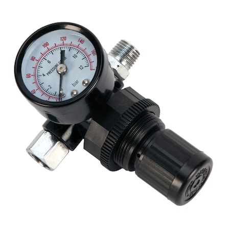 Performance Tool Locking Air Pressure Regulator, 1/4 in. Gauge, 0-180 PSI M688