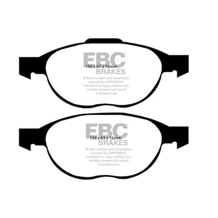 Ebc Yellowstuff Front Brake Pads for 12 Plus Ford C-Max 2.0 Hybrid DP41524R