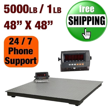 Prime Systems New Prime Scale Series 5000x1lb Floor Scale 48x48 with Indicator PS-5000F-Ebay