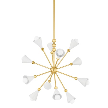 Mitzi Dabito X Hikari 12 Light Chandelier 28.25 In. Aged Brass/Soft White H681812-AGB/SWH