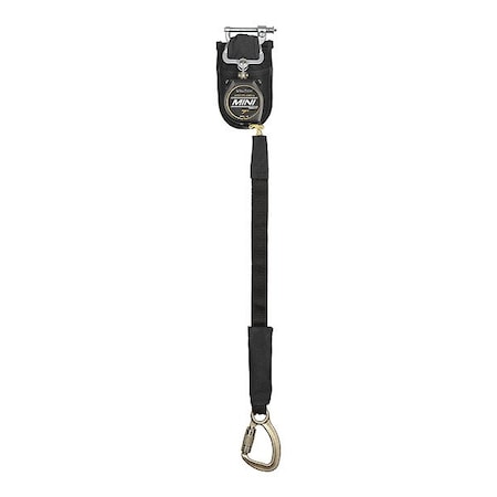 Falltech Mini Pro Self-Retracting Lifeline, Carabiner, Steel, 1 Leg(s), 420 lb Weight Capacity 72907SP8