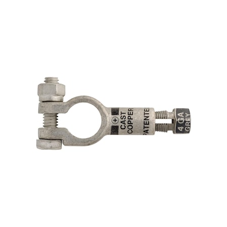 Auveco Compression Battery Cable Terminal Positive Gray, 2PK 15603