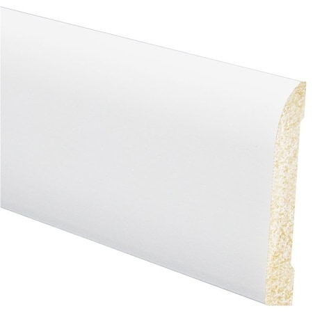 Inteplast Building Products 713 Ranch Base Moulding, 8 ft L, 3316 in W, 716 in Thick, Polystyrene, Crystal White 67130800032