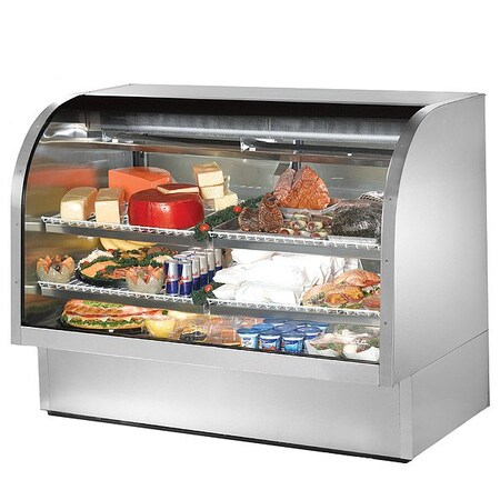 True Refrigeration Deli Case, 47 3/4 in H, Silver TCGG-60-S-HC-LD