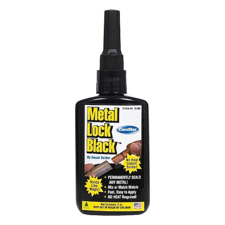 Comstar Instant Adhesive, Metal Lock Black Series, 2 oz, Bottle 10-900