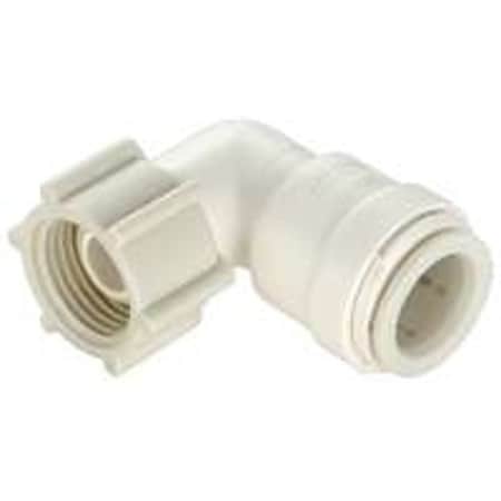 Watts Swivel Pipe Elbow, 1/2 x 3/4 in, 90 deg Angle, Plastic, Off-White, 100 psi Pressure 3520-1014/P-632