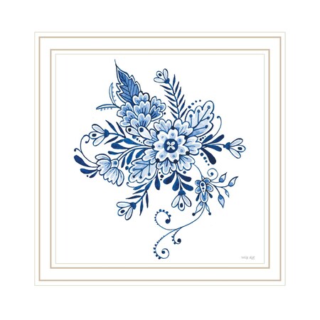 Homeroots Floral Calligraphy Sketches White Framed Print Wall Art 530114