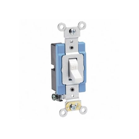 Leviton Toggle Switch, 15 Amp, 120/277 Volt, White 1201-2W
