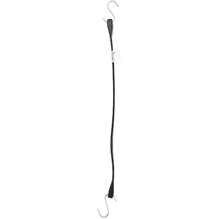Erickson 5/8'' x 24'' Hook-to-Hook Rubber Industrial EDPM Tarp Strap Black 6703