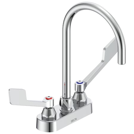 Delta Commercial 27C4 / 27C5 / 27C6 4 in Cast Deckmount In Chrome 27C4975