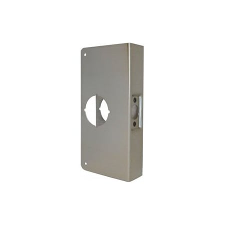 Don-Jo Mfg Door Wrap 2-3/8in Backset, 1-3/8in Door, 4in W x 9in H, 2-1/8in Hole, 630/US32D Stainless Steel 1-S-CW