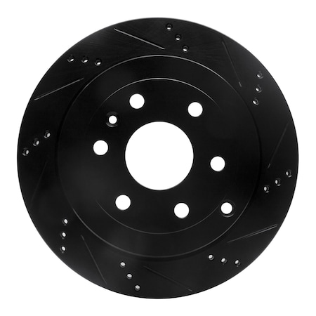 Dynamic Friction Co DFC Brake Rotor - Drilled and Slotted - Black 633-48055R