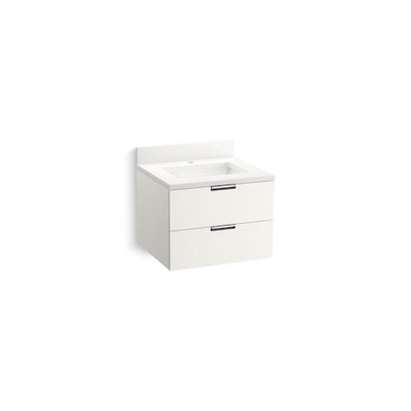 Kohler Maxstow 24" wall-hung bathroom vanity cabinet with sink and quartz top 34653-0