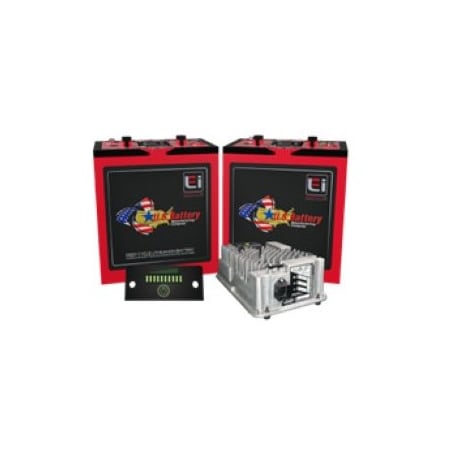 Us Battery 650 W Charger and Two 24V 67Ah Lithium-Ion Batteries, LFP 803453