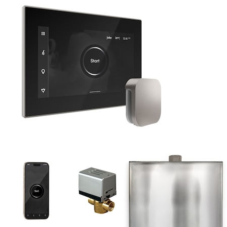 Mr. Steam XButler Steam Shower Control Package with iSteamX Control and Steamhead in Black Brushed Nickel XBTLRBKLPC