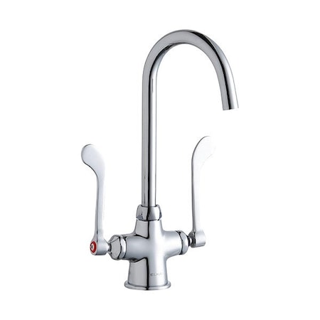 Elkay Handle-Operated Faucet, Manual, Gooseneck LK500LGN05T6