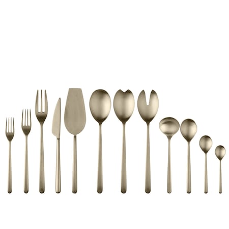 Mepra Linea Flatware Set - 67 Pieces - Ice Champagne 104822067IC