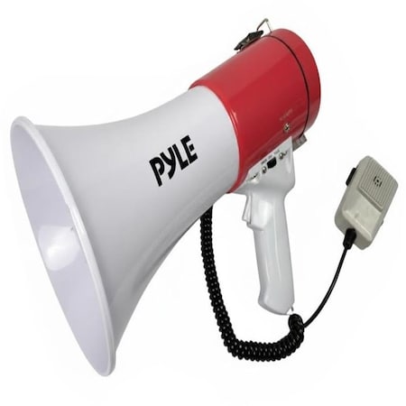 Pyle 50W Portable Megaphone Bullhorn Speaker, Red PMP54INRD